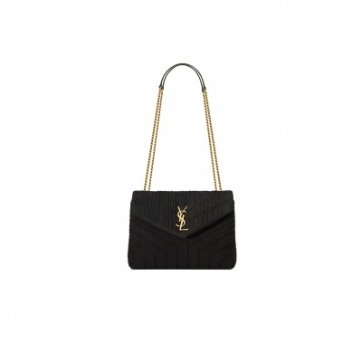 YSL LOULOU SMALL IN QUILTED COTTON 494699FABQ91000 (23*17*9cm)
